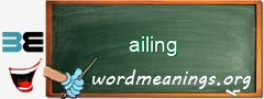 WordMeaning blackboard for ailing